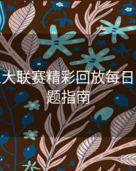 B体育五大联赛精彩回放每日更新 - 专题指南