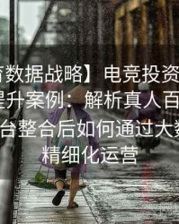 【B体育数据战略】电竞投资与体育投注协同提升案例：解析真人百家乐、Pg电子平台整合后如何通过大数据实现精细化运营