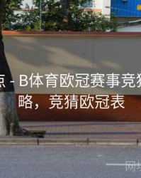 功能盘点 - B体育欧冠赛事竞猜玩法攻略，竞猜欧冠表