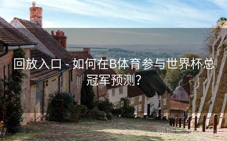 回放入口 - 如何在B体育参与世界杯总冠军预测？