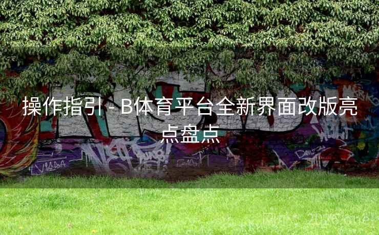 操作指引 - B体育平台全新界面改版亮点盘点