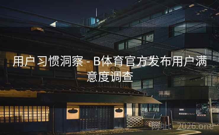 用户习惯洞察 - B体育官方发布用户满意度调查