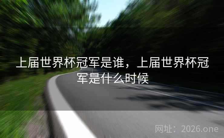 上届世界杯冠军是谁，上届世界杯冠军是什么时候